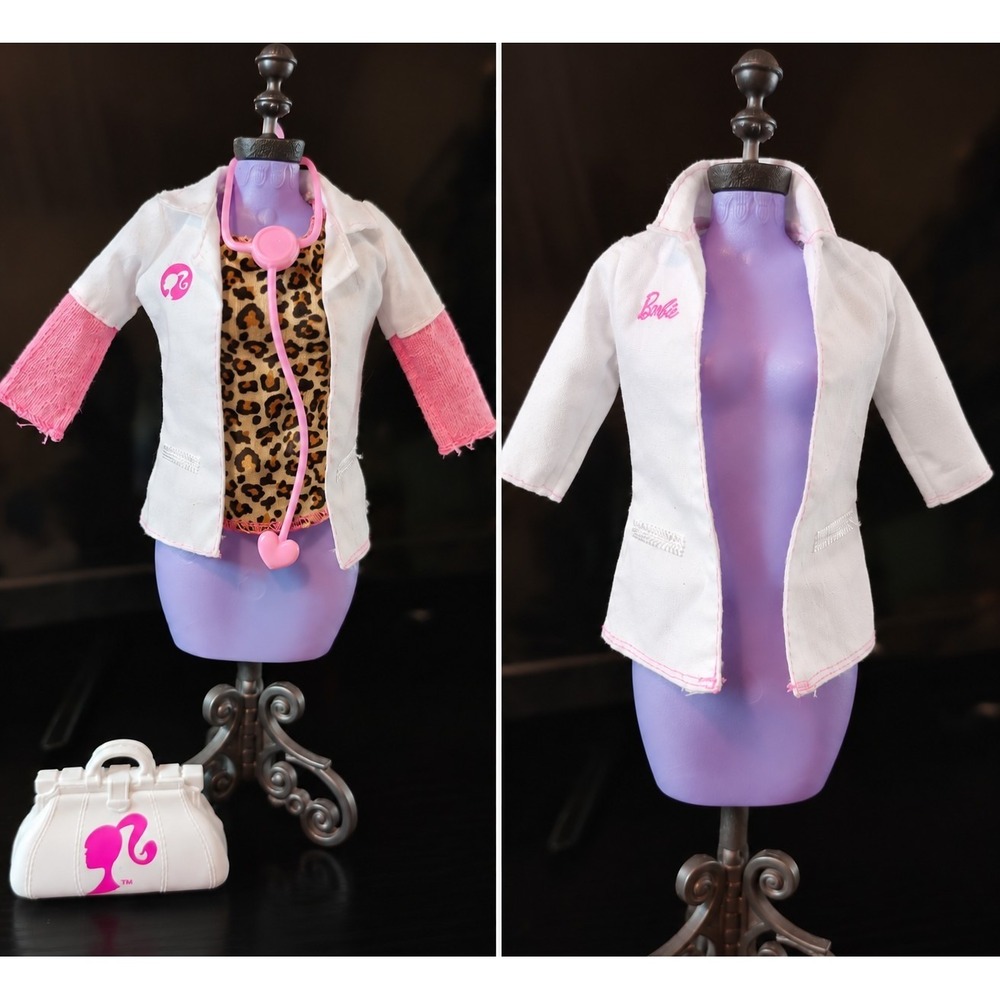 Barbie Careers Pet Vet Eye Doctor Clothes Accessories Lab Coats Stethoscope Lot